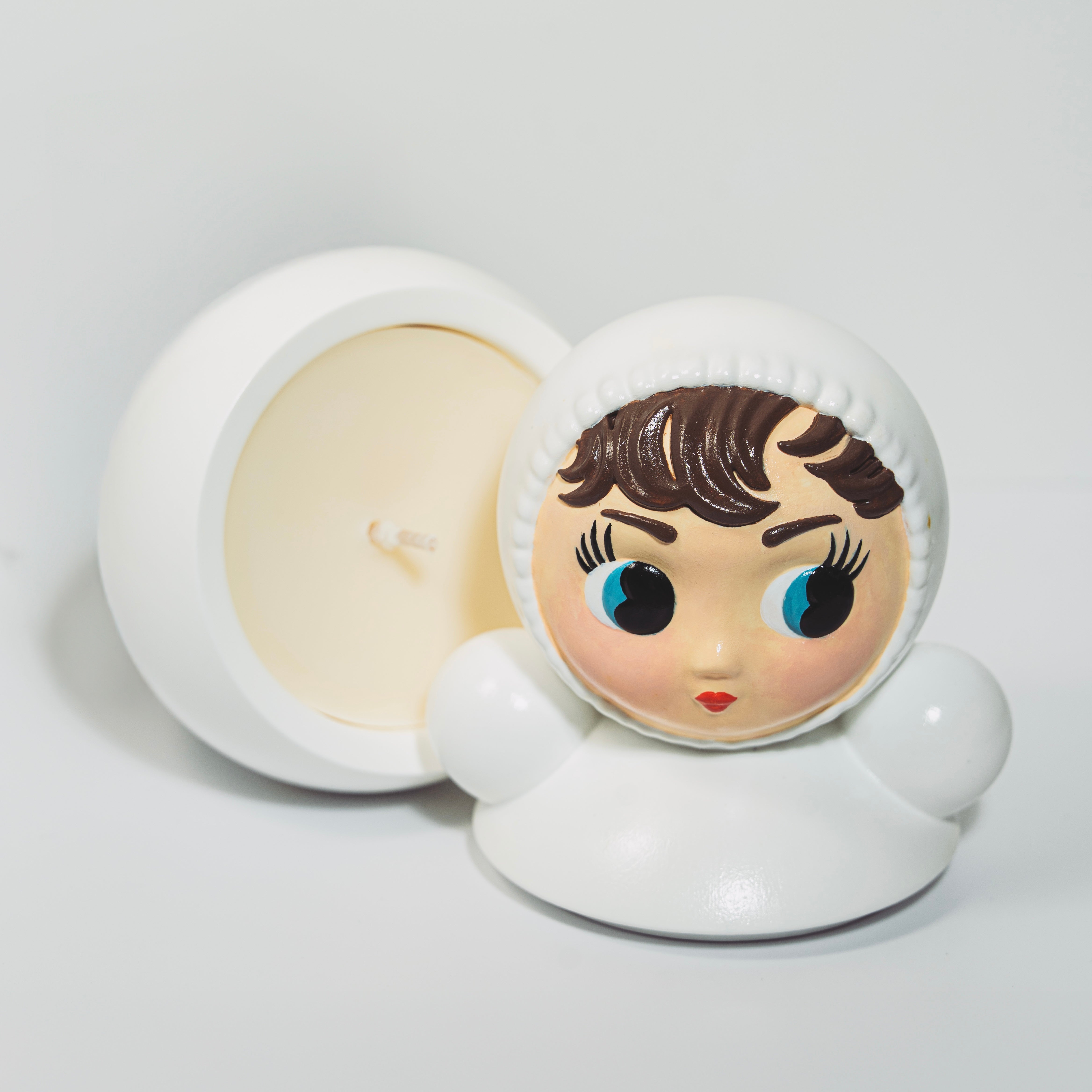 Luxury collectible doll candle with hand painted face
